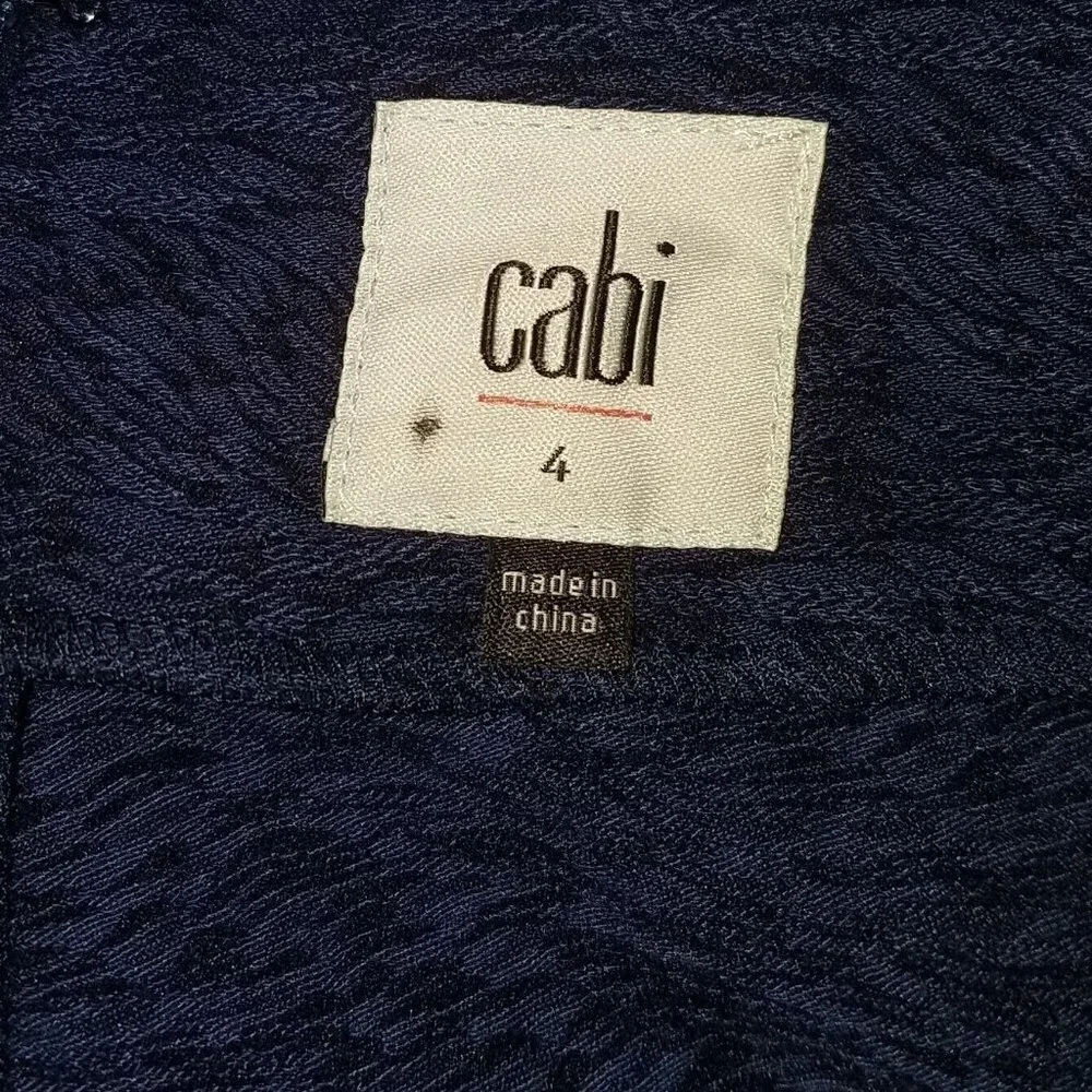 NWT Cabi Patriot Blue Tulip Skirt 3097 Navy Midi Textured Size 4 Retail $109